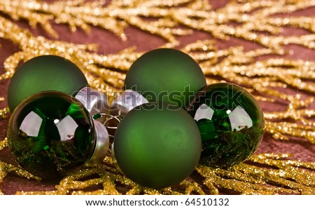 New Year\'s spheres green