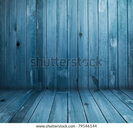 vintage blue wooden planks interior