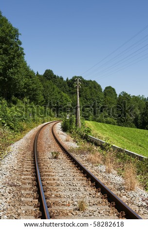 A rail track in Bavaria