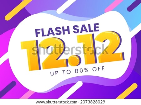 Special 12.12 Shopping Day with Super Sale Discount Poster or Banner Vector Illustration For Marketing Business Promotion Last Month of the Year ストックフォト © 
