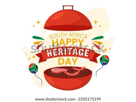 Happy Heritage Day South Africa Vector Illustration on September 24 with Waving Flag Background, Honoring African Culture and Traditions Templates 