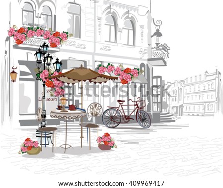 Similar – Image, Stock Photo street cafe Café