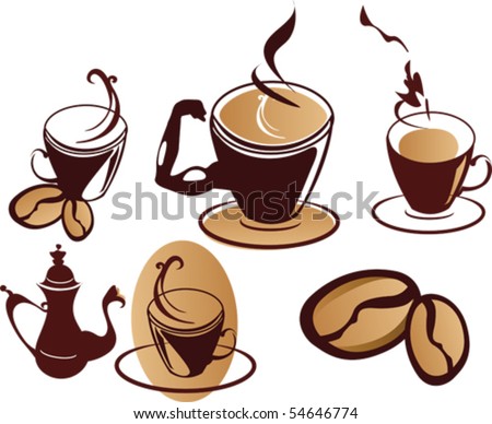 Set of coffee symbols
