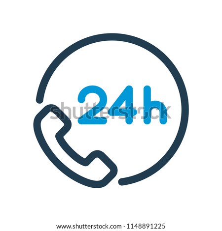 24h phone support line icon.