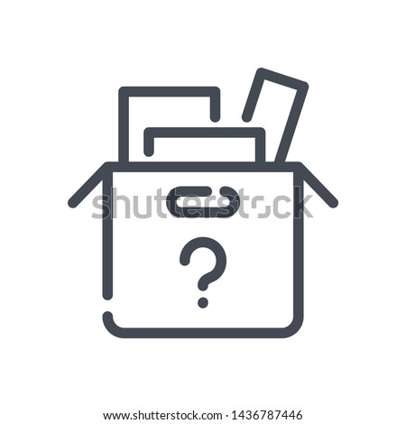 Lost items line vector icon. unidentified items outline isolated icon.