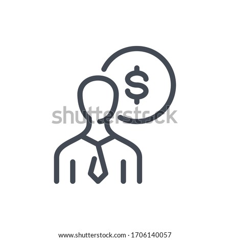 Salary and Wages line icon. Wage Rate vector outline sign.