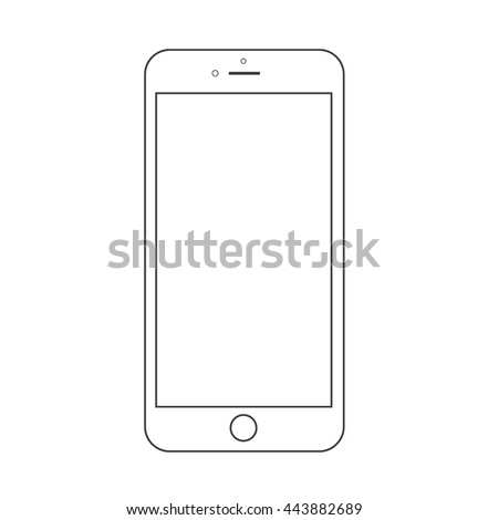 Smartphone outline  icon.Vector illustration