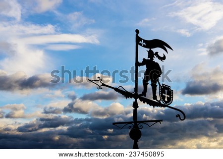 A weather vane is an instrument for showing the direction of the wind - typically used as an architectural ornament to the highest point of a building