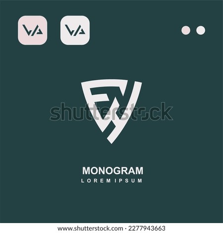 Monogram logo premium vector logotype for business, brand, initial, consept. Premium FH logo. Elegant corporate identity. initial logo