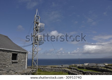 rural communications radio, tv and internet to an island