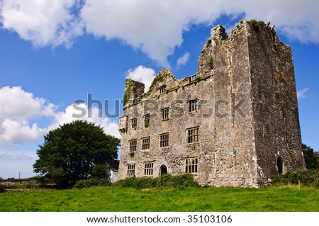 Leamanagh Castle,county clare, ireland, old irish castle