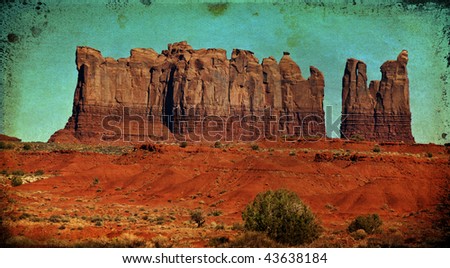 photo grunge scenic nature vibrant landscape capture from monument valley