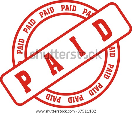 Red Stamp With The Word Paid Stock Vector Illustration 37511182 ...