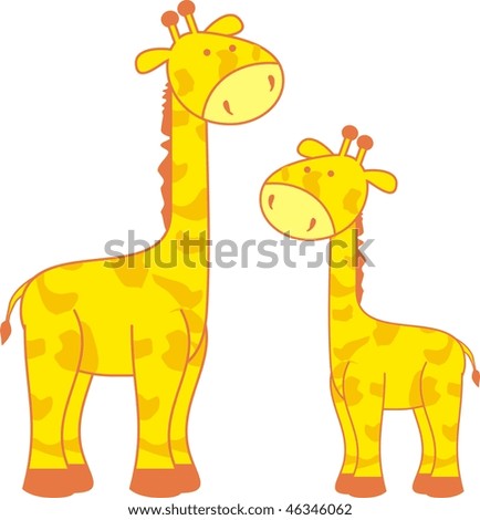 Cartoon Giraffe In Vector Format Very Easy To Edit - 46346062 ...