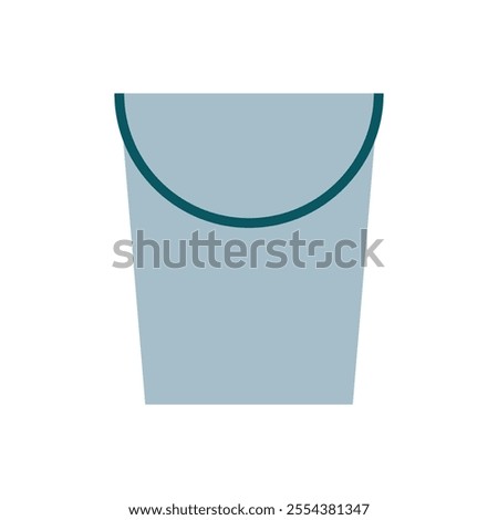 Bucket flat icon vector design illustration, isolated on white background. 