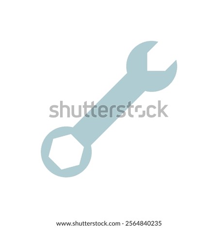 Wrench flat icon vector design illustration, automotive tolls icon design. 