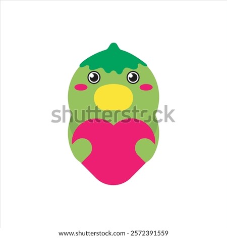 Sweet love Kappa flat icon vector design illustration, valentines day theme pattern vector design. 