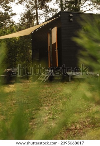 Similar – Image, Stock Photo Facade prefabricated building against evening sky