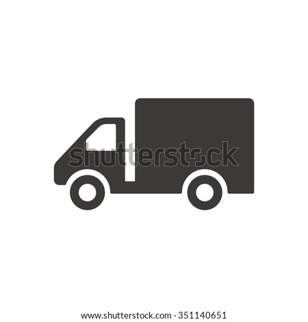 Truck   icon,  isolated. Flat  design.