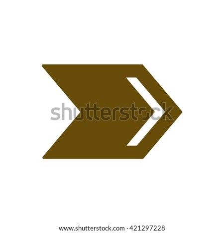 Arrow  icon,  isolated. Flat  design.