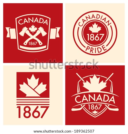 A collection of Canadian shields and crests in vector format.