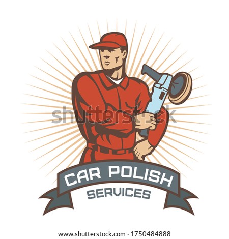 Car service, car polish logo template. Auto mechanic and automotive technician vector design illustration