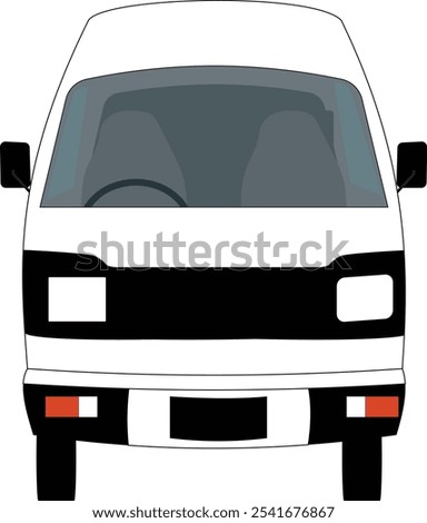 Suzuki Bolan vector illustration, High roof.