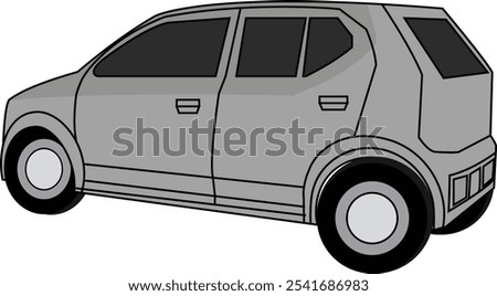 Suzuki Alto small with isolated  vector illustration.