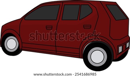 Suzuki Alto small with isolated  vector illustration.