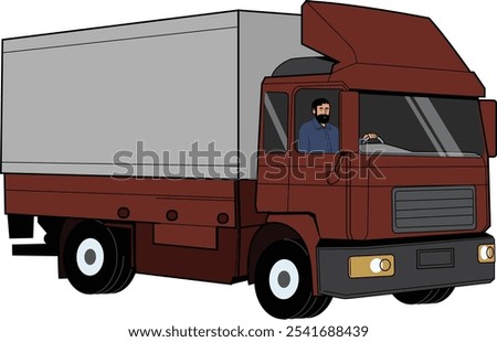 Truck ready for your design isolated on white background vector illustration