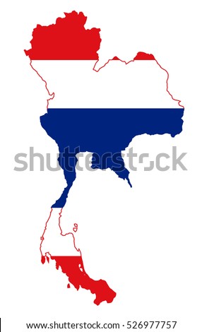 Vector map-thailand country on white background