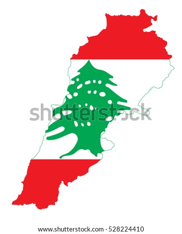 Vector map-lebanon country on white background
