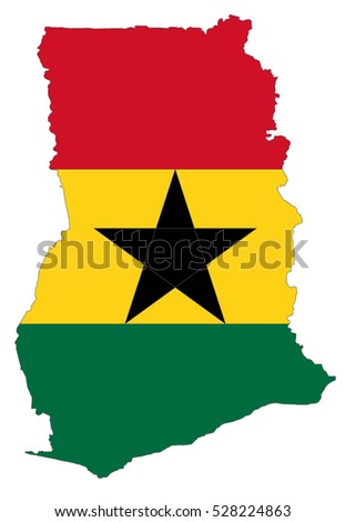 High detailed vector map - Ghana