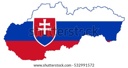 Vector map-slovakia country on white background