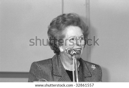LONDON-JULY 1: Margaret Thatcher, British Prime Minister, speaks on July 1, 1991 in London. She was Prime Minister from 1979-1990.