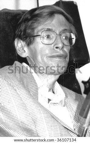 LONDON-JULY 2: Professor Stephen Hawking, British Theoretical Physicist, attends a press conference on July 2, 1992 in London.