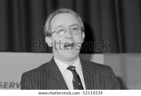 LONDON - DECEMBER 1: Graham Mather, General Director of the Institute of Economic Affairs, speaks at a conference on December 1, 1990 in London.