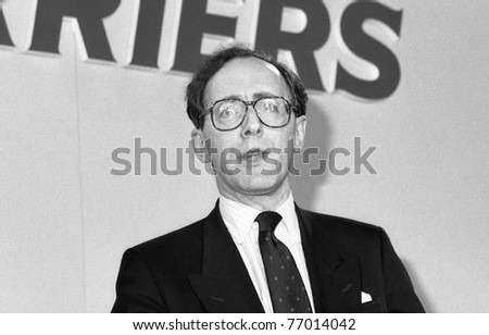LONDON, ENGLAND - JUNE 27: Malcom Rifkind, Secretary of State for Transport and Conservative party Member of Parliament for Edinburgh Pentlands, speaks at a conference on June 27, 1991 in London.
