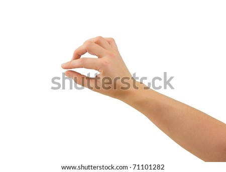 Similar – Image, Stock Photo Two small hands hold a large green object that seems to smile