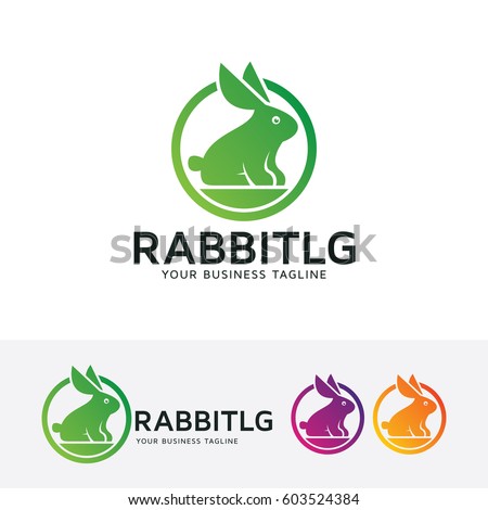 Rabbit logo design. Modern and Minimal Rabbit logo concept. Vector logo template