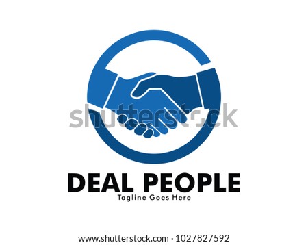 vector logo design of deal handshake sign meaning of friendship, partnership cooperation, business teamwork and trust