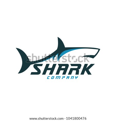 mascot shark electronic sport game vector logo design template