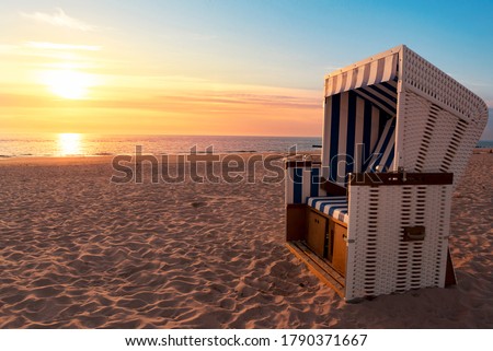 Similar – Image, Stock Photo North sea beach with marram grass. Sylt island beach landscape