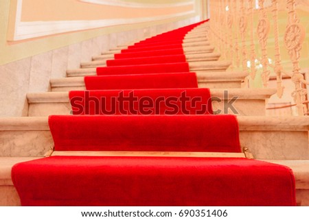 Similar – Image, Stock Photo red staircase Stairs