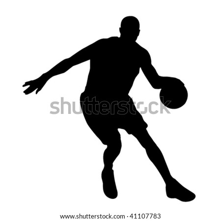 silhouette basketball player