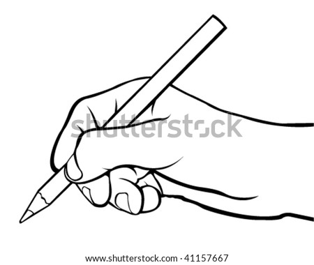 Hand Writing Stock Vector Illustration 41157667 : Shutterstock