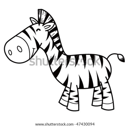 Zebra Cartoon Stock Vector 47430094 : Shutterstock