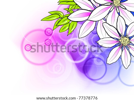 flower on the purple background