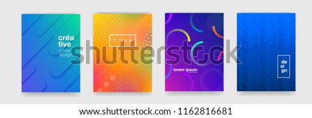 Abstract trendy gradient flowing geometric pattern background texture for poster cover design. Minimal color gradient banner template. Modern vector wave shape for brichure