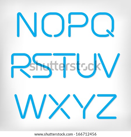 Modern Minimal Rounded Font Alphabet; Sans-Serif Display Elegant Light ...